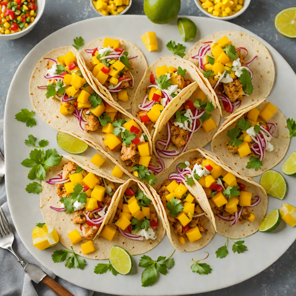 Spiced Caribbean Fish Tacos with Mango Salsa