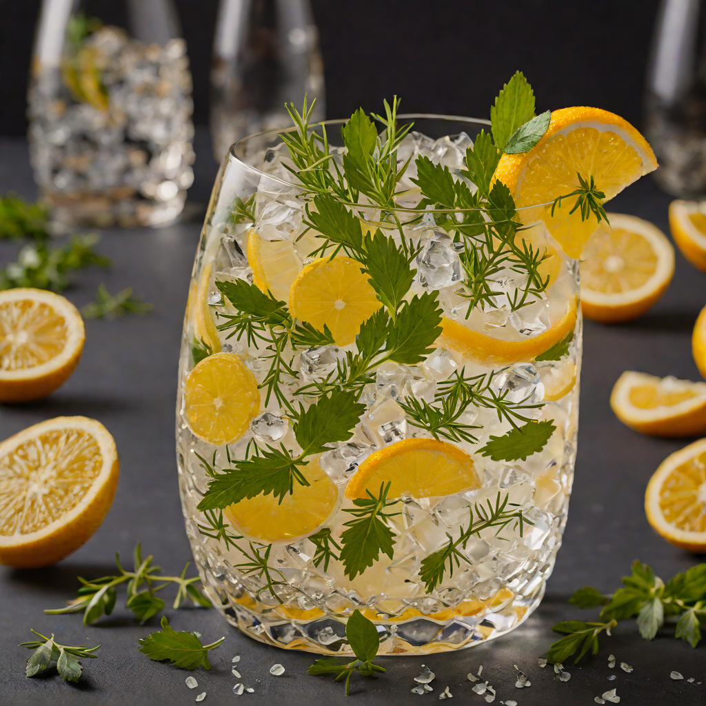 Infused Citrus Gin and Tonic with Fresh Herbs
