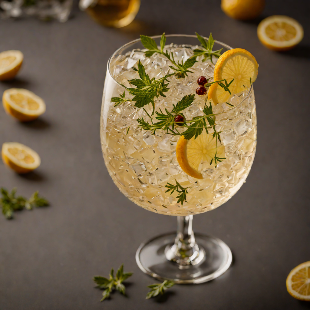 Herbal Gin and Vermouth Fizz