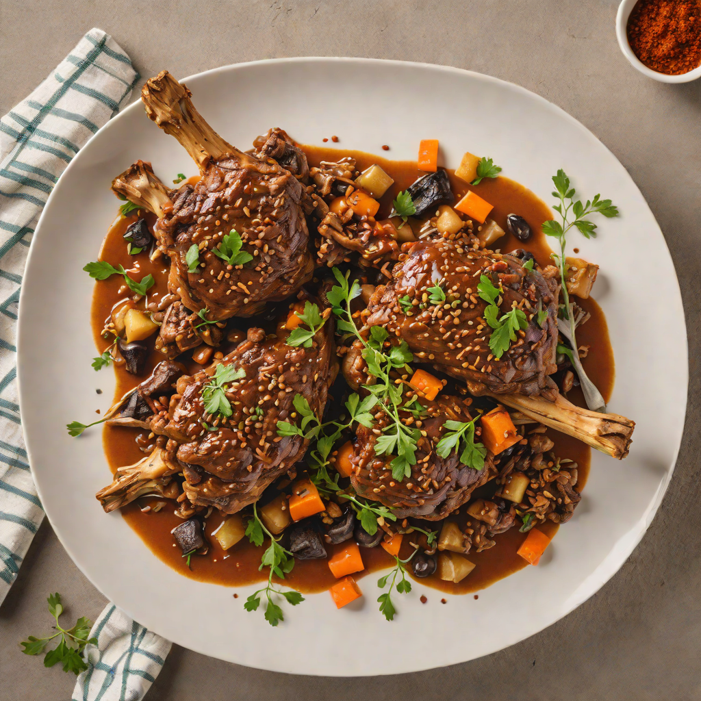 Slow-Braised Lamb Shank with Iraqi Baharat Spice