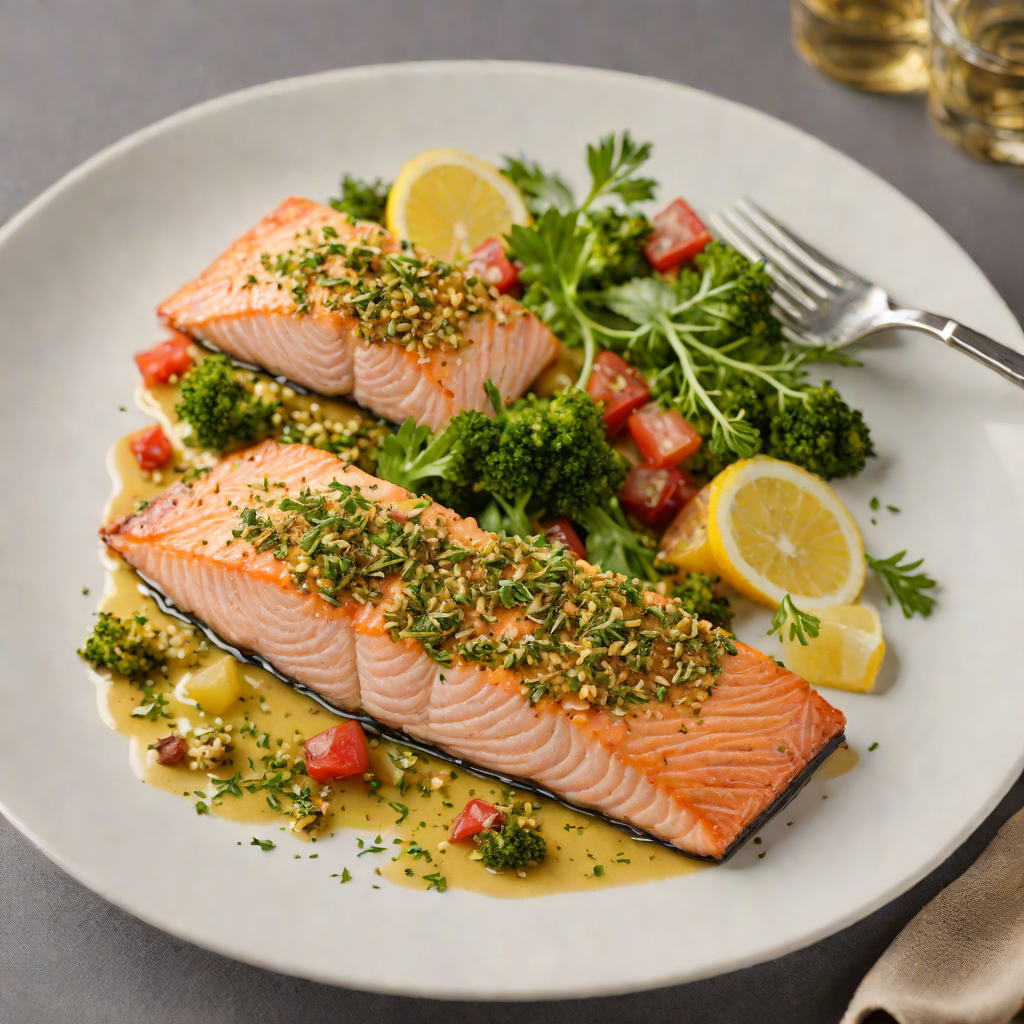 Oven-Roasted Salmon with Dijon and Herb Crust
