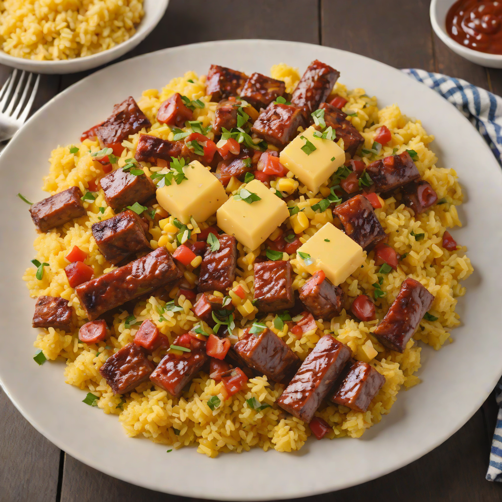Smokin' Barrel BBQ Sausage and Cornbread Skillet