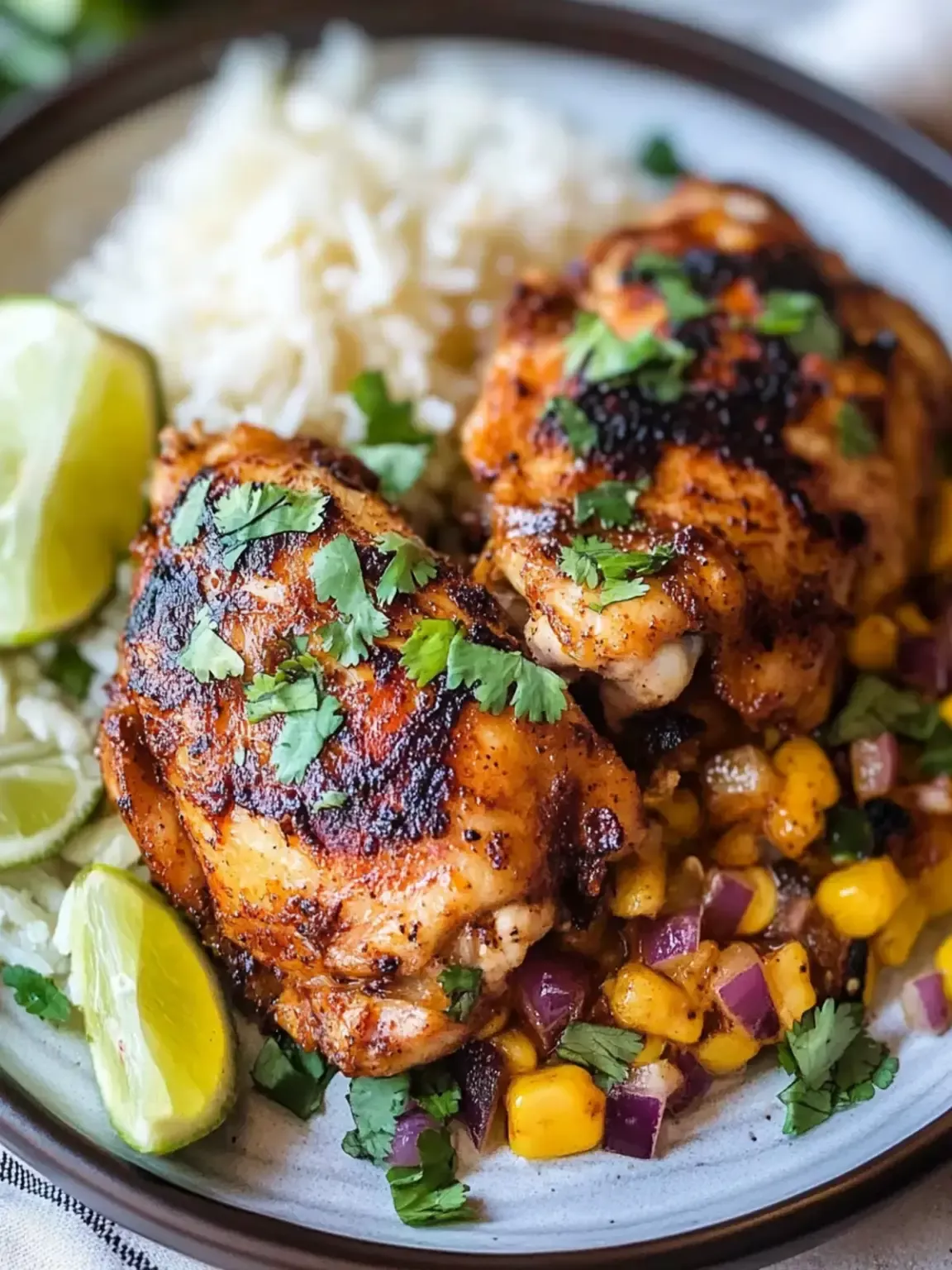 Pan-Seared Chicken Thighs with Smoky Corn and Black Bean Salsa
