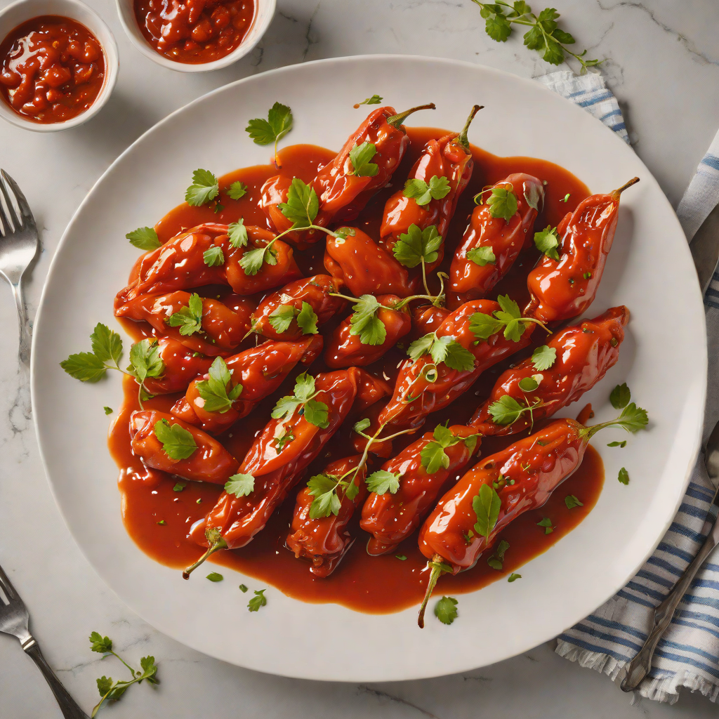 Chorizo and Manchego-Stuffed Piquillo Peppers with Tomato Sauce