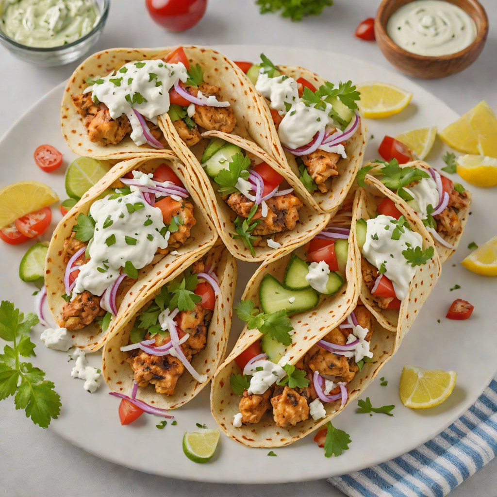 Pan-Seared Chicken Gyros with Tzatziki Sauce