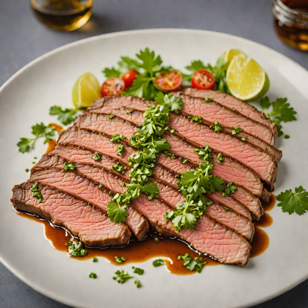 Churrasco-Grilled Flank Steak with Chimichurri Sauce