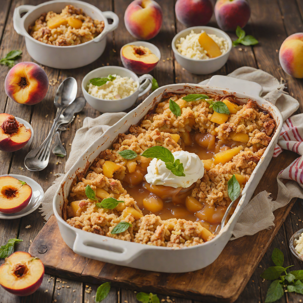 Honey-Glazed Peach Cobbler with Cornmeal Crust