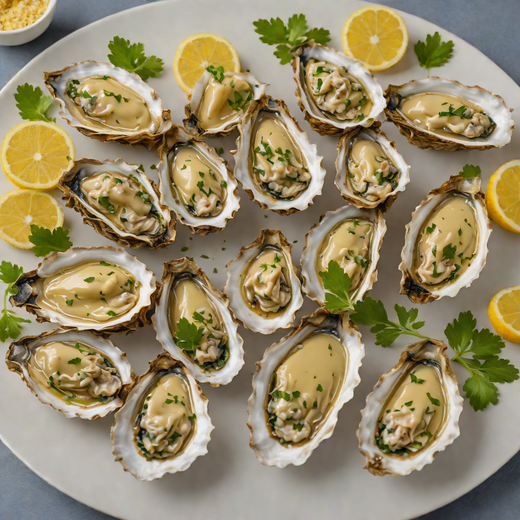 Steamed Half-Shell Oysters with Garlic Herb Butter
