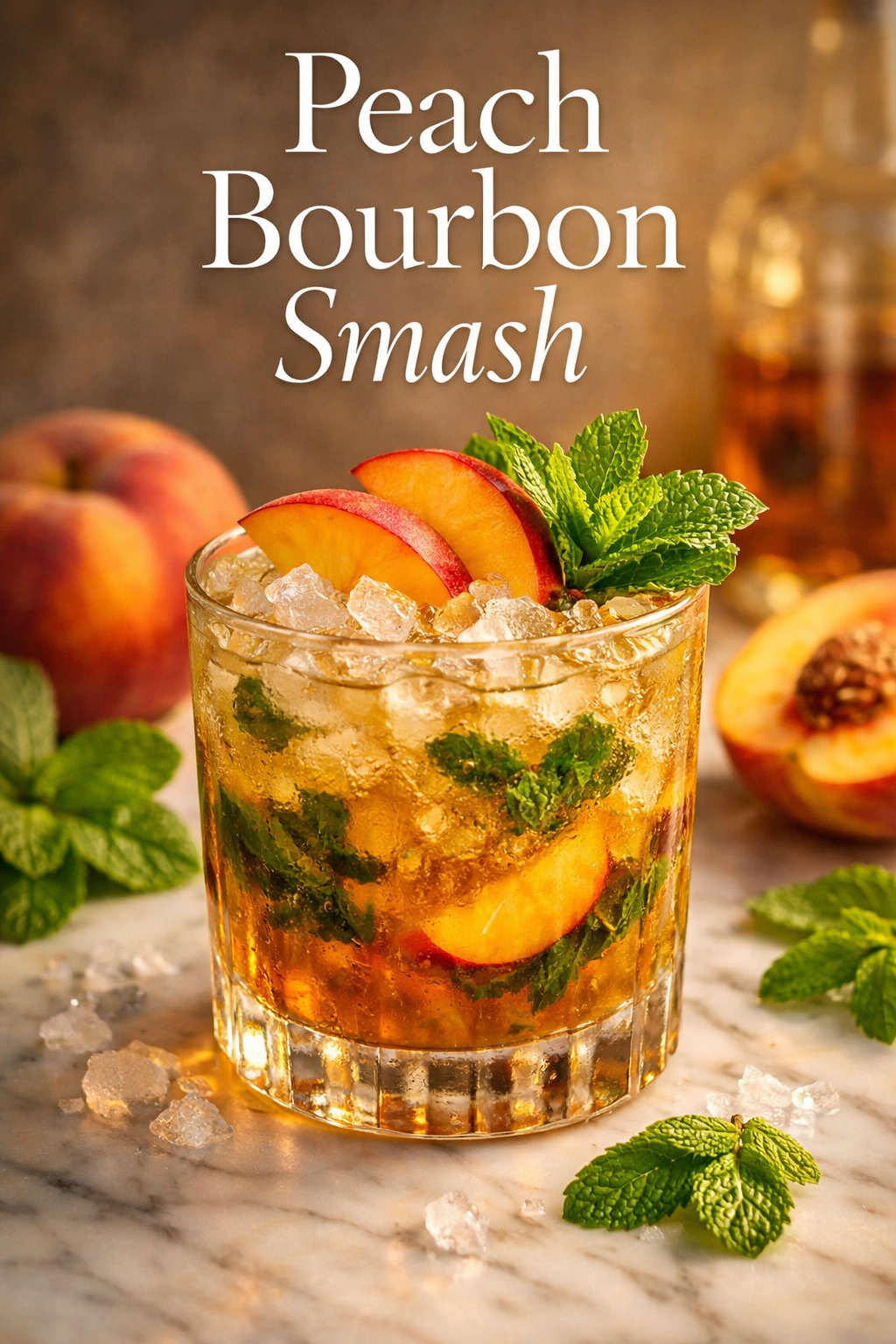 Honeyed Bourbon Peach Smash