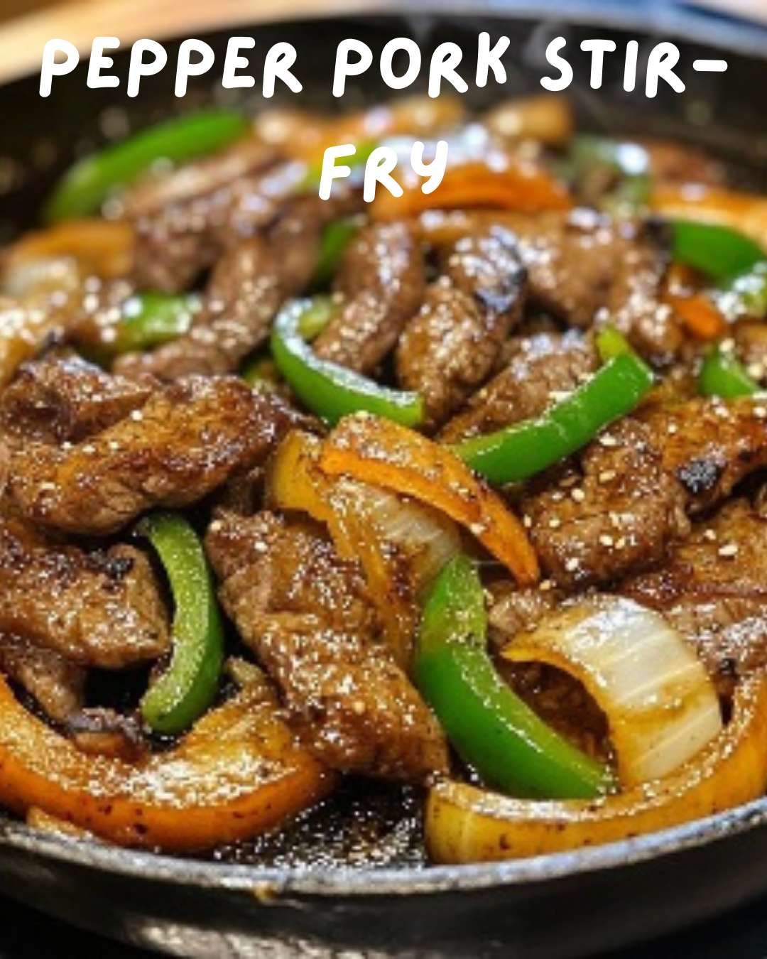 Spicy Pork Stir-Fry with Bell Peppers and Sesame