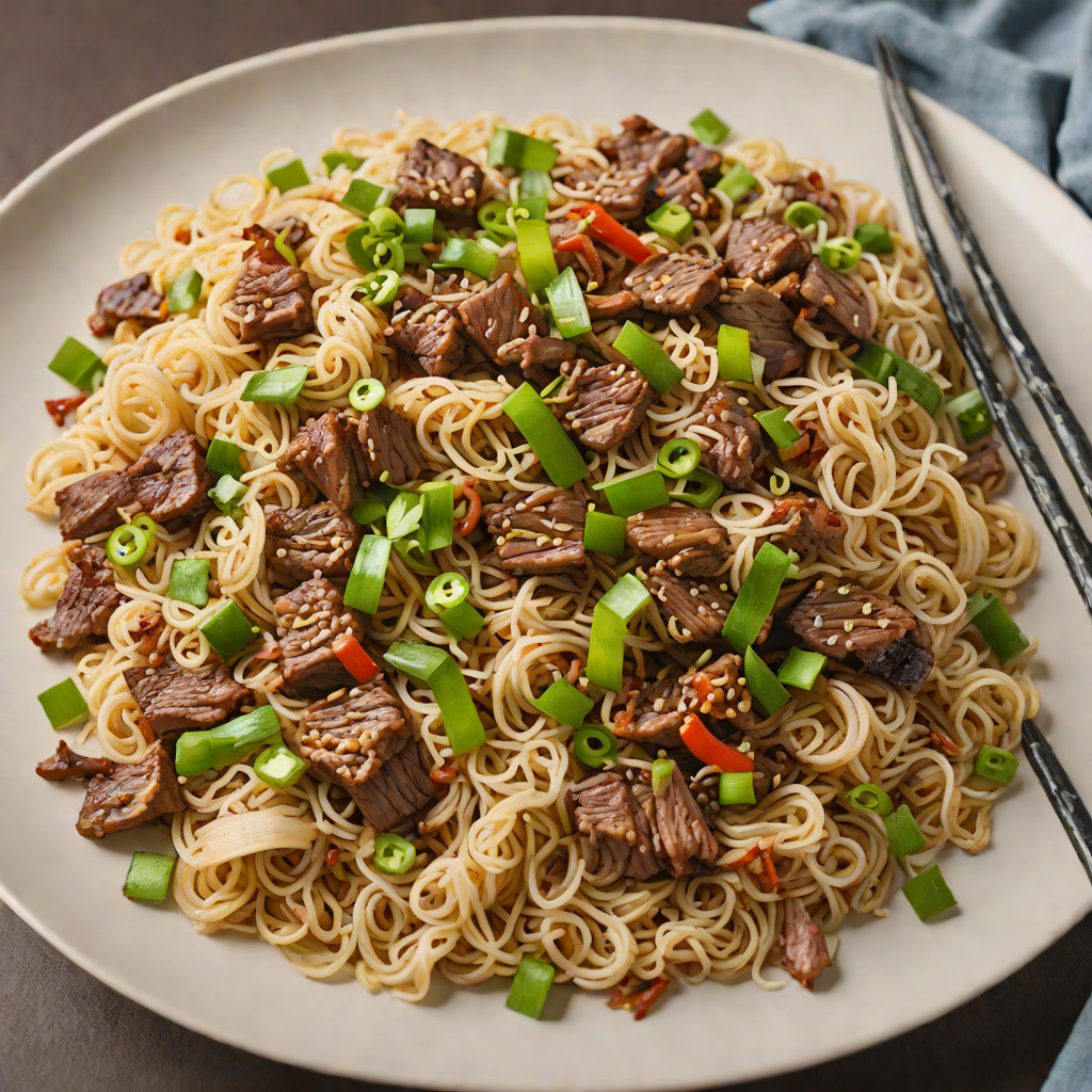 Stir-Fried Rice Noodles with Beef and Charred Scallions