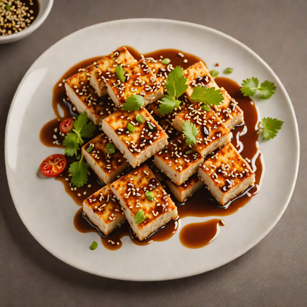 Pan-Fried Tofu with Spicy Ginger-Sesame Glaze