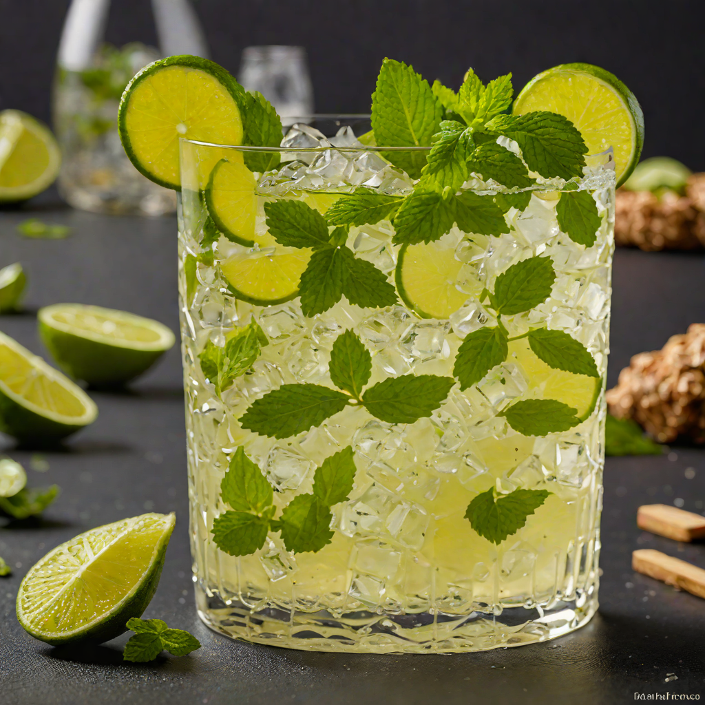 Ginger-Lime Mojito with Fresh Mint and White Rum