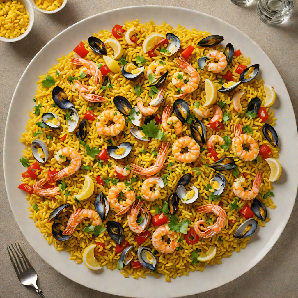 Garlic and Saffron-Infused Seafood Paella