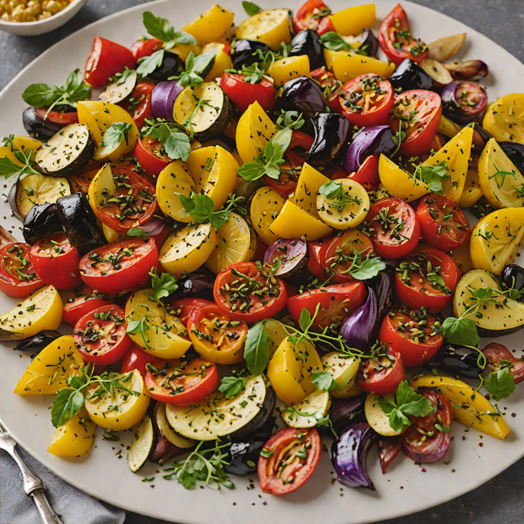 Oven-Roasted Mediterranean Vegetables with Za'atar and Lemon