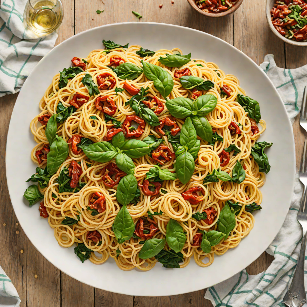 One-Pot Spaghetti with Sun-Dried Tomatoes and Spinach