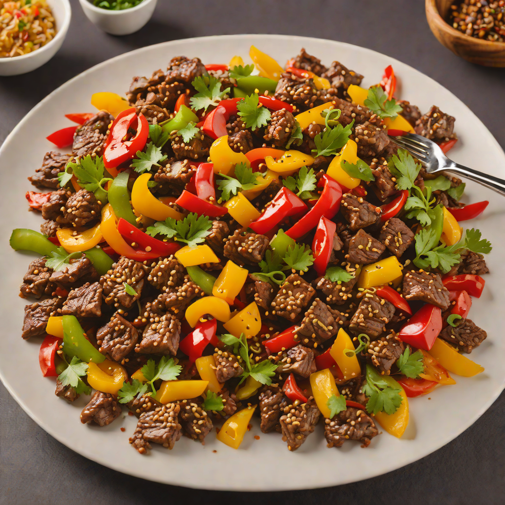 Szechuan Pepper Stir-Fried Beef with Bell Peppers