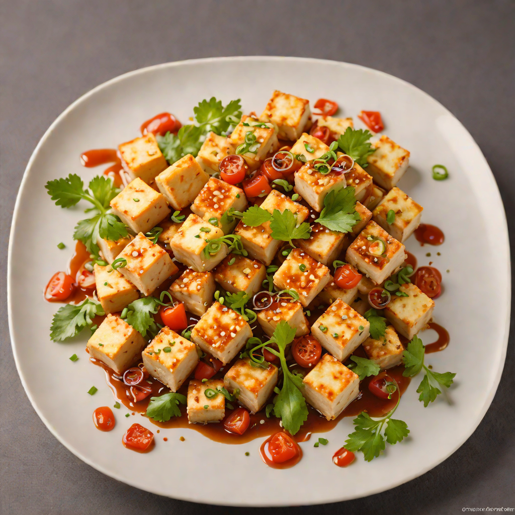 Stir-Fried Tofu with Molecular-Inspired Crispy Edges