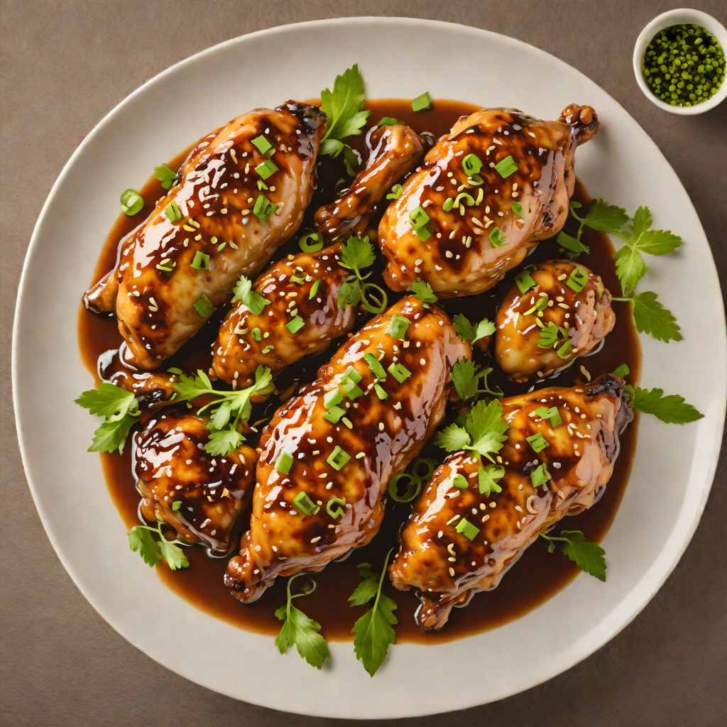 Soy-Glazed Chicken with Ginger and Scallion Sauce