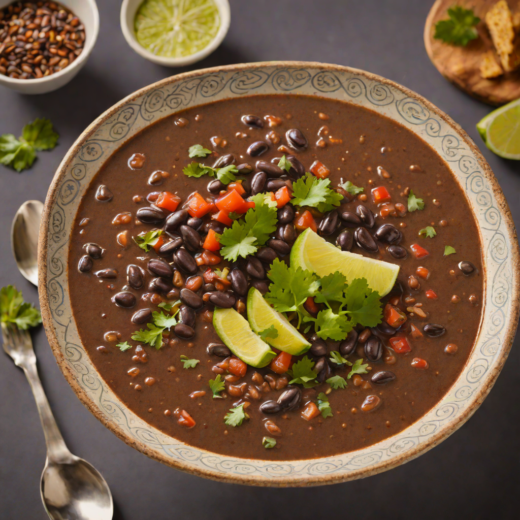 Half-Sized Spiced Mexican Black Bean Soup