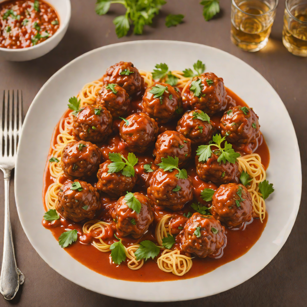 Cheddar-Stuffed Meatballs in Spiced Tomato Sauce