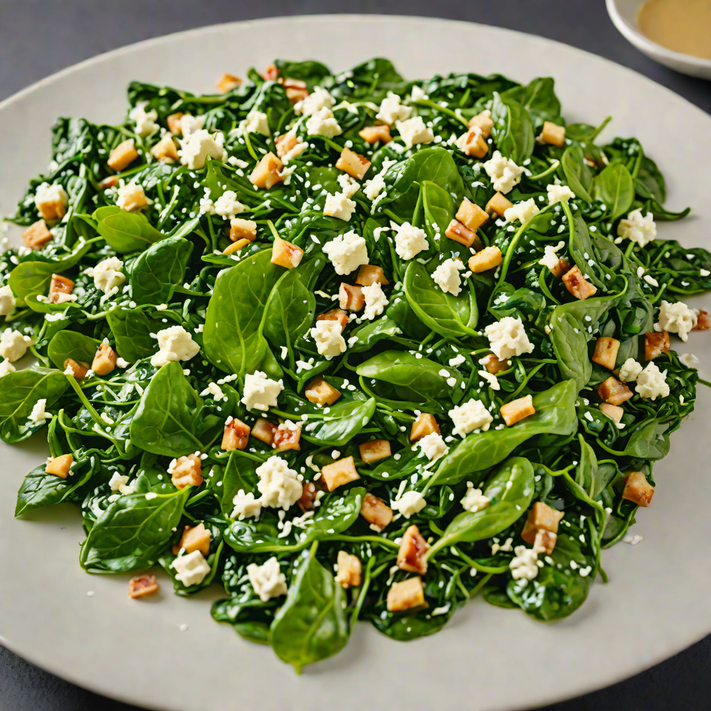 Sautéed Spinach with Garlic and Feta Cheese