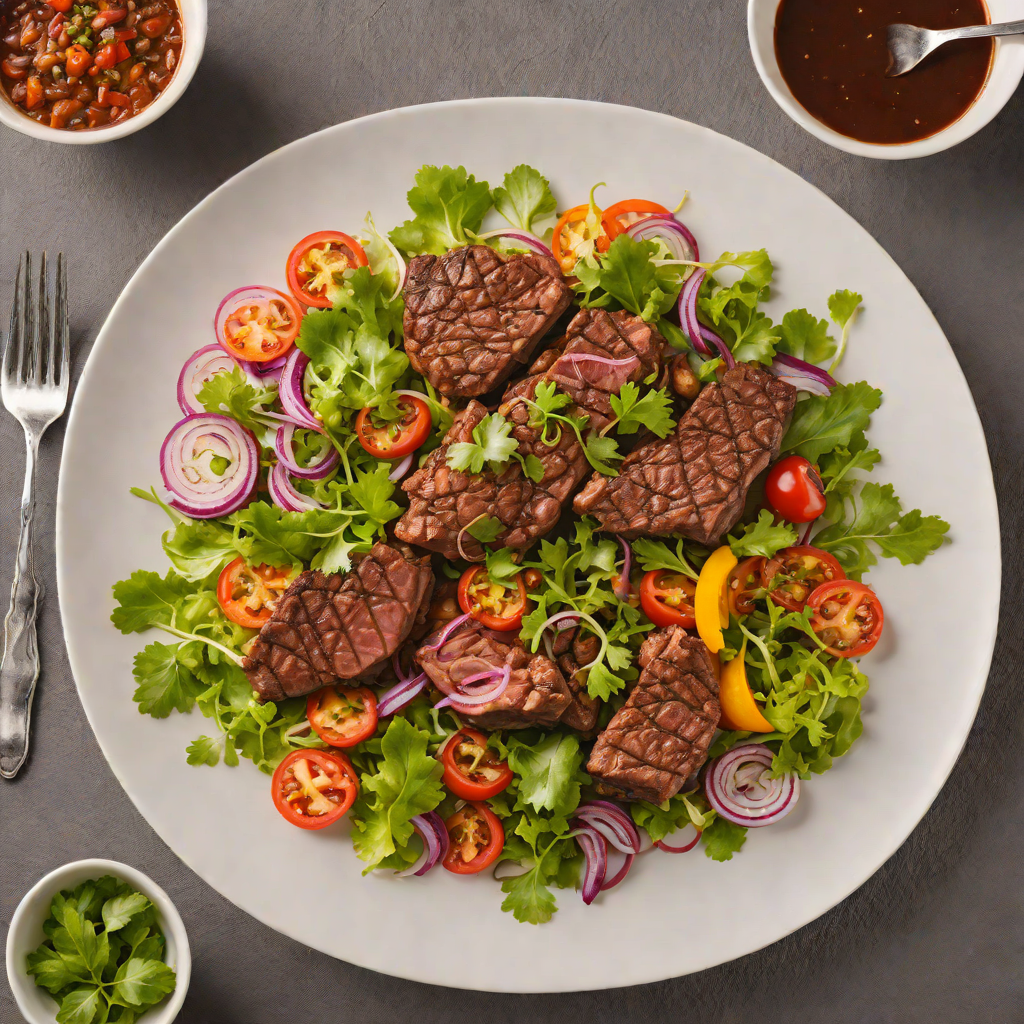 Spicy Nyama Choma with Tangy Kachumbari Salad