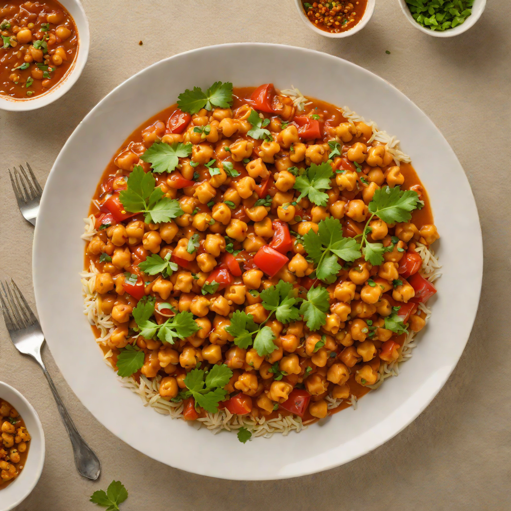 Half-Spiced Chickpea and Tomato Curry