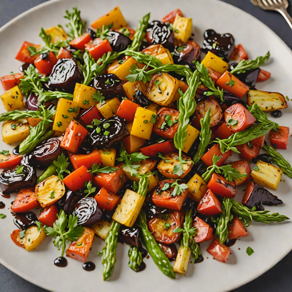 One-Pan Roasted Vegetables with Balsamic Glaze