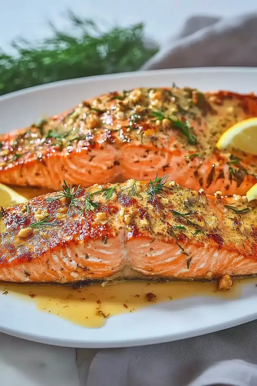 Oven-Roasted Salmon with Dijon Mustard and Fresh Dill