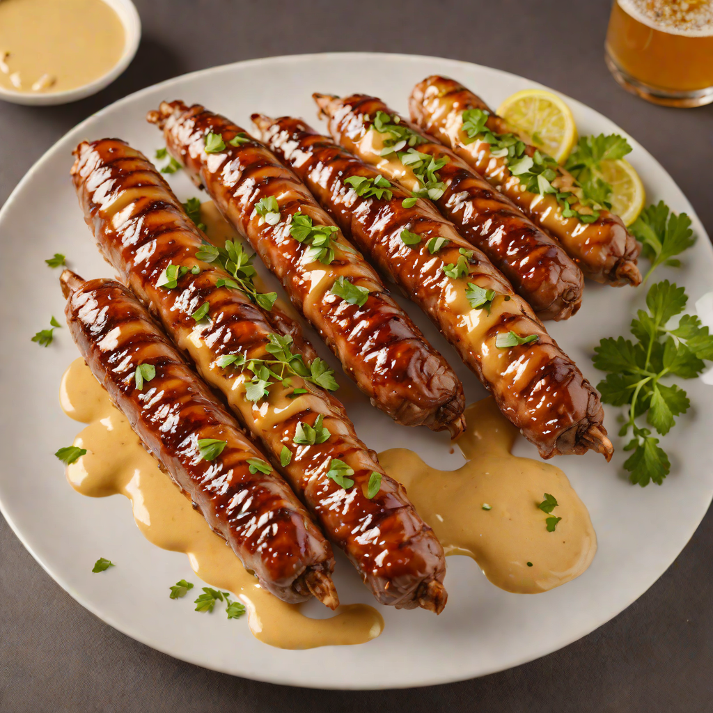 Spicy Milwaukee-Style Grilled Bratwurst with Beer Mustard
