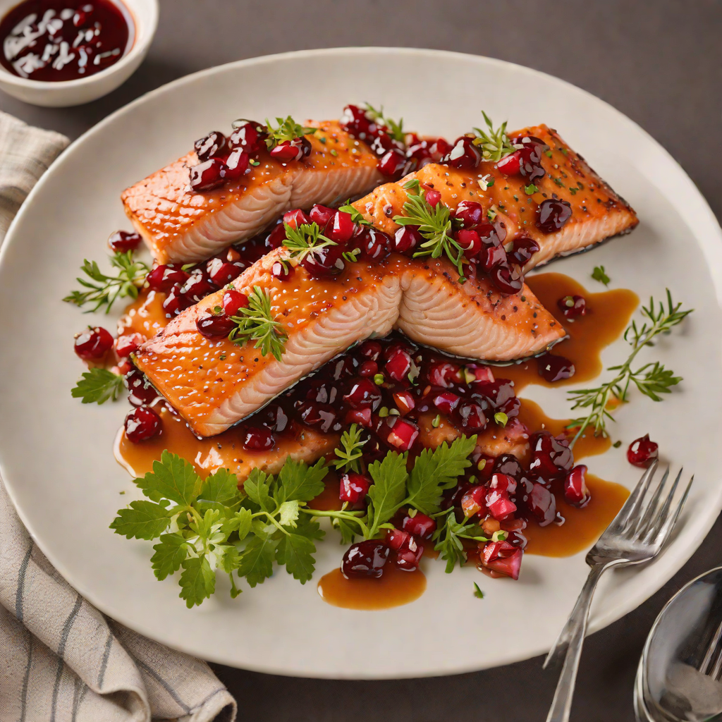 Maple-Glazed Salmon with Wisconsin Cranberry Relish
