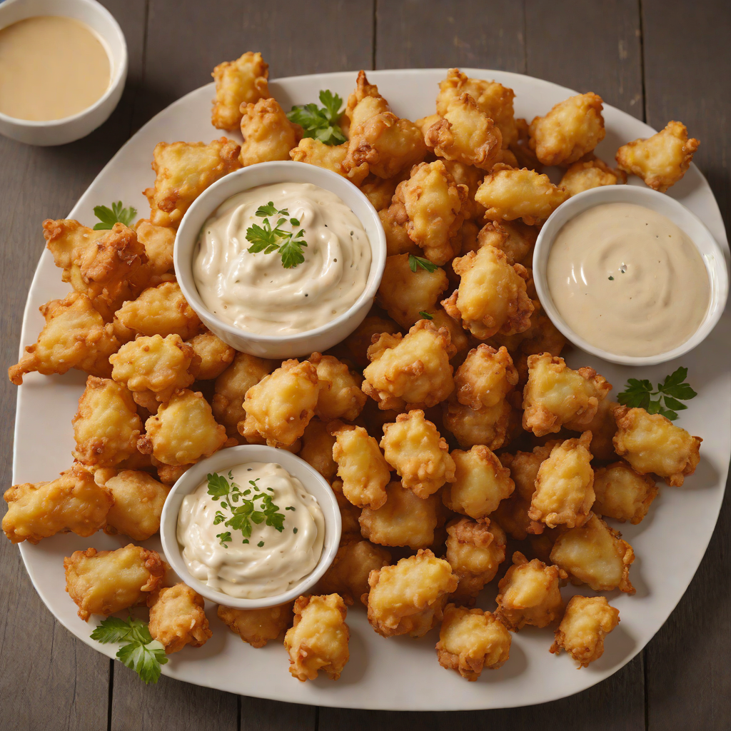 Beer-Battered Wisconsin Cheese Curds with Spicy Horseradish Dip