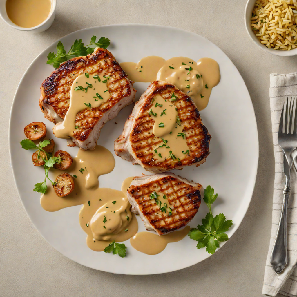Pan-Seared Pork Chops with Classic Dijon Mustard Sauce