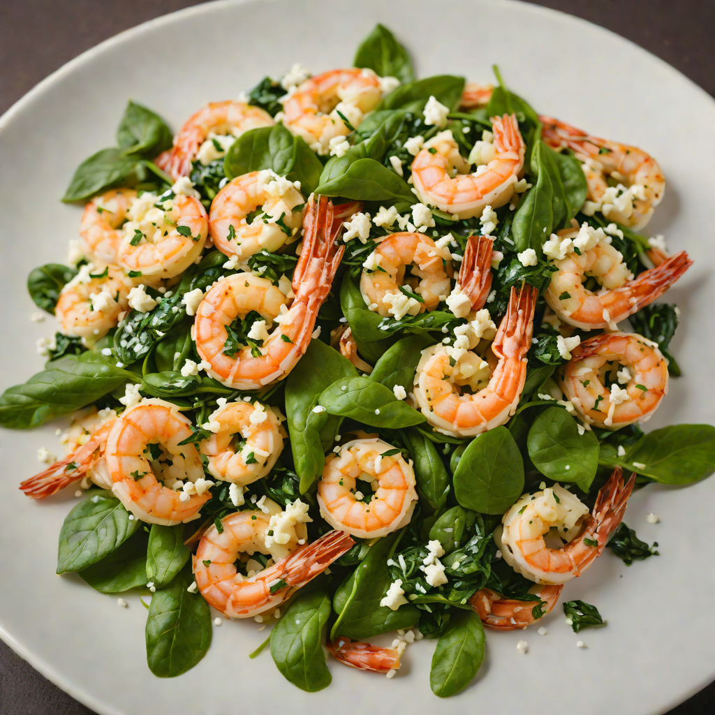 Sautéed Garlic Shrimp with Spinach and Feta