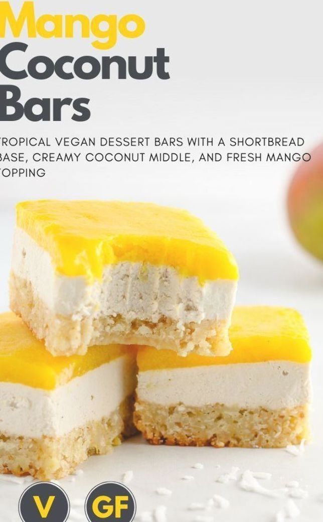 Quick No-Bake Coconut Mango Bars