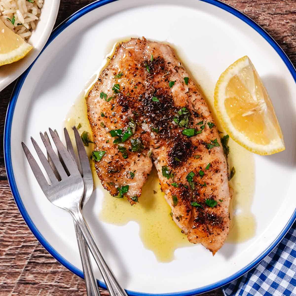 Pan-Seared Lake Michigan Whitefish with Citrus Herb Butter