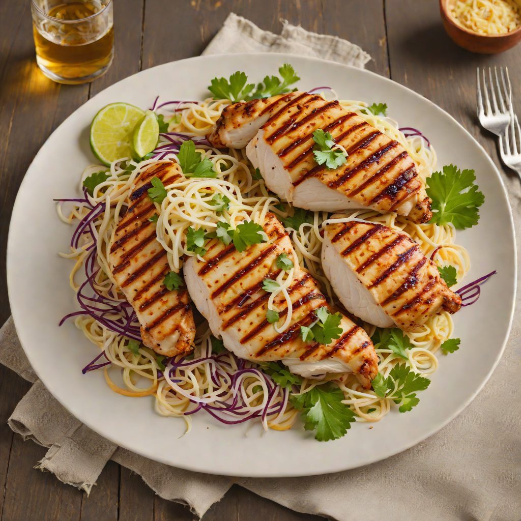 Grilled Beer-Brined Chicken with Wisconsin Cheddar Slaw