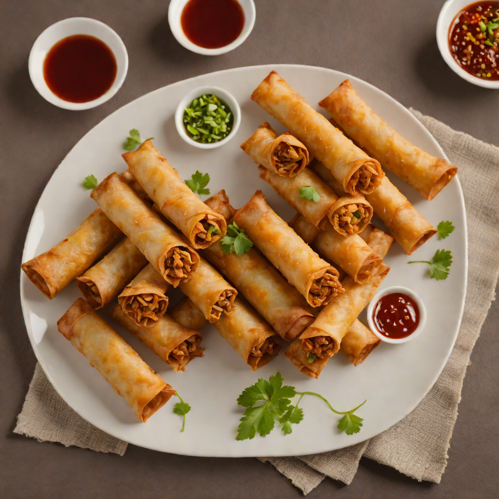 Pan-Fried Pork Lumpia with Sweet-Spiced Dipping Sauce