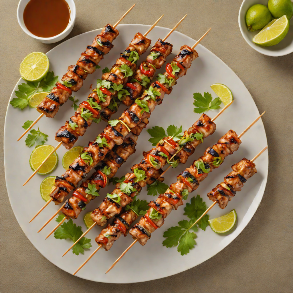 Lemongrass-Infused Grilled Pork Skewers with Nuoc Cham