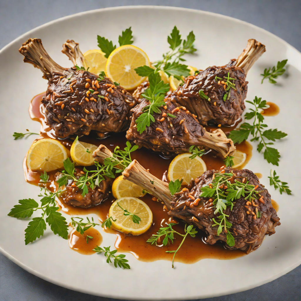 Slow-Cooked Lamb Shanks with Lemon Myrtle and Finger Lime