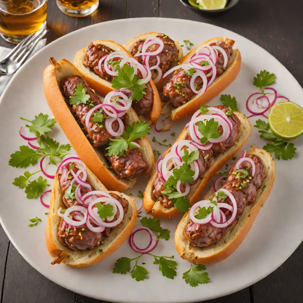 Milwaukee-Style Grilled Beer Bratwurst with Pickled Onions