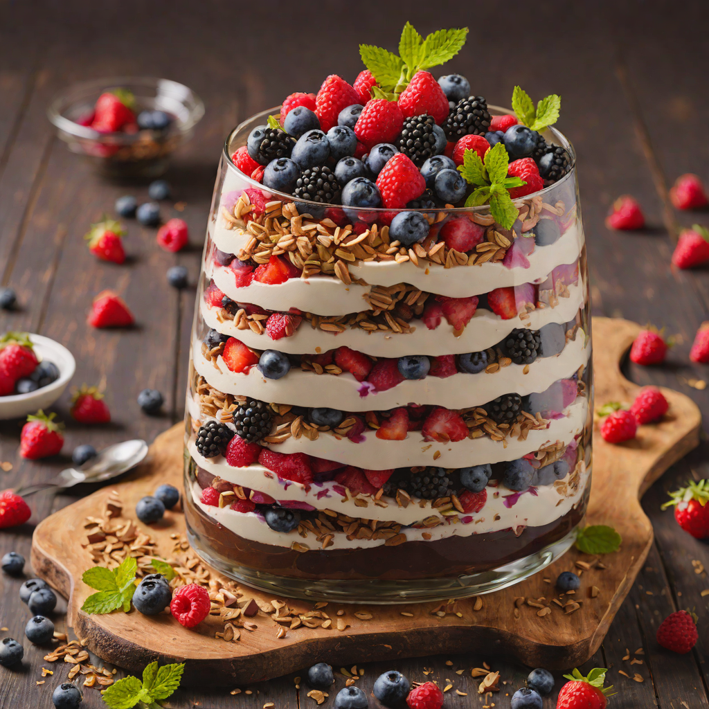 Layered Dark Chocolate and Fresh Berry Parfait