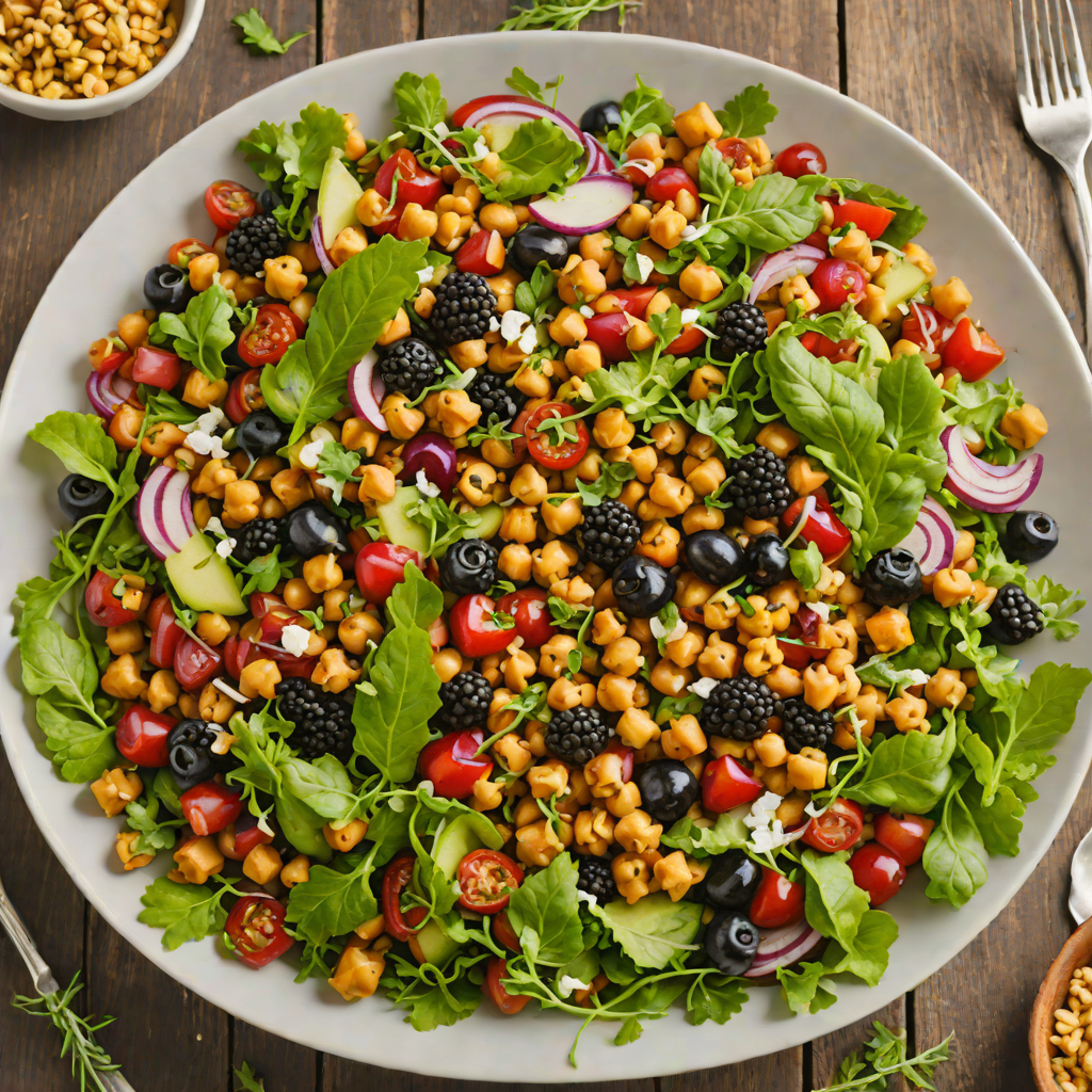 Roasted Mediterranean Spiced Chickpea and Fruit Salad