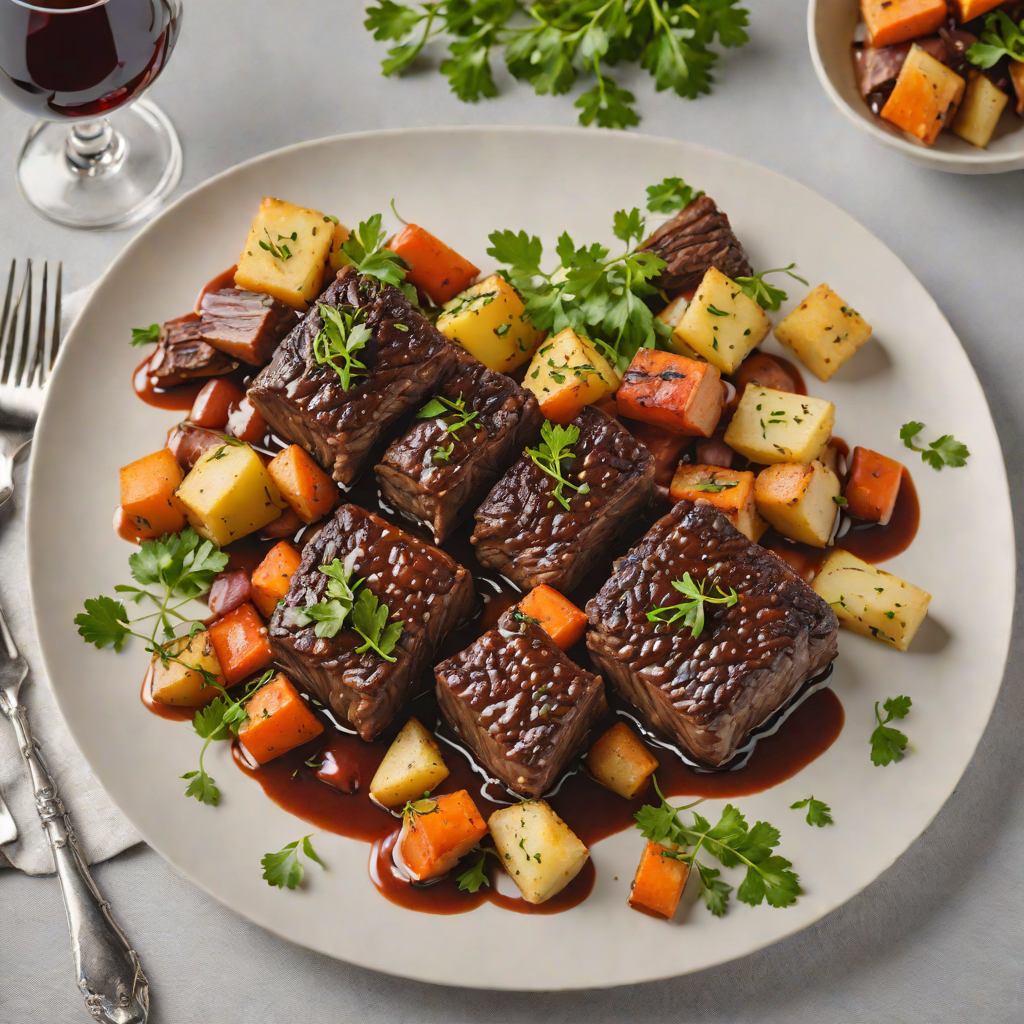Spiced Red Wine-Braised Short Ribs with Root Vegetables