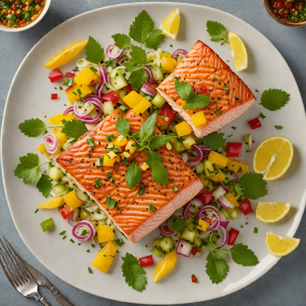 Prime Video Marinated Grilled Salmon with Citrus-Herb Salsa