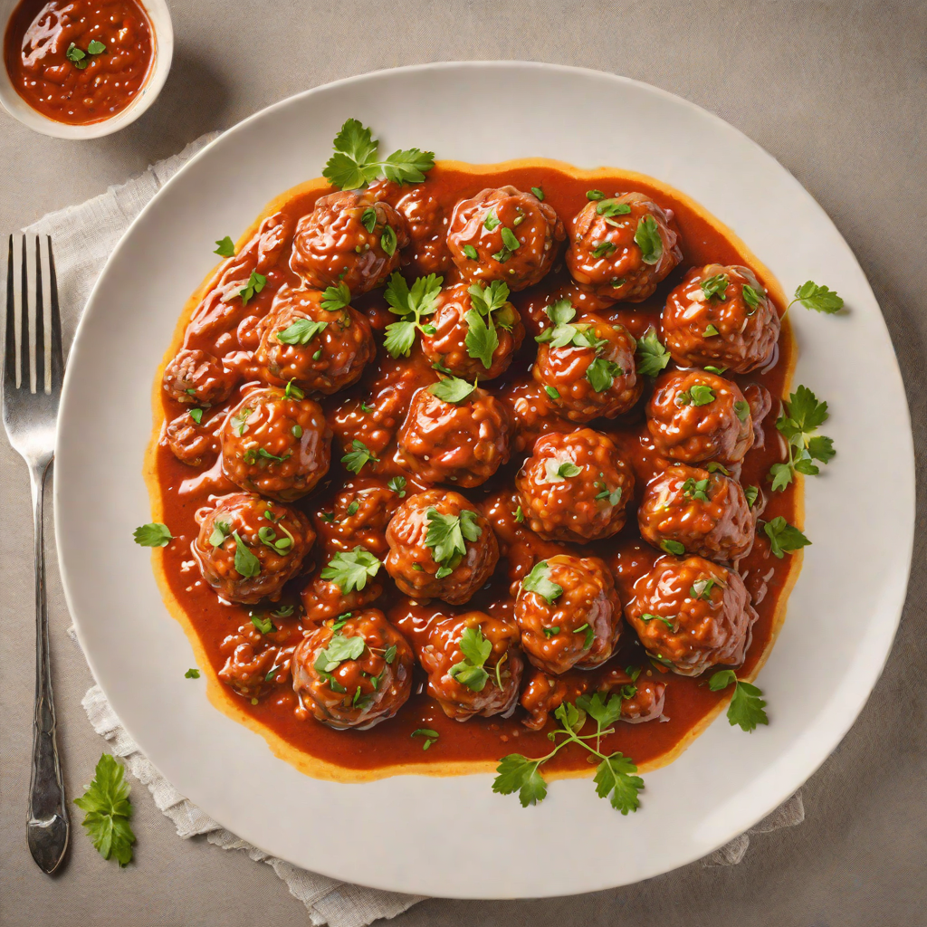 Hidden Cheese-Stuffed Beef Meatballs with Spiced Tomato Sauce