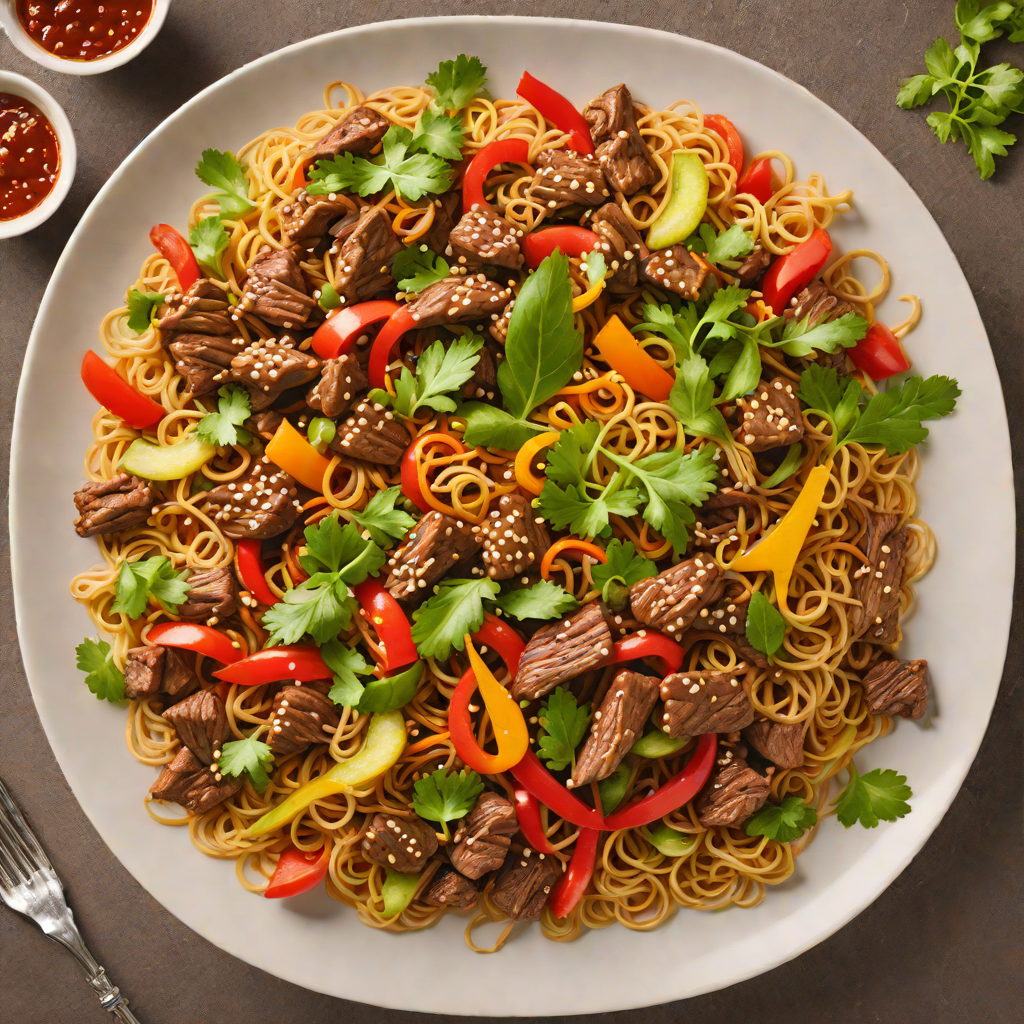 Retro Arcade-Style Spicy Beef Stir-Fry