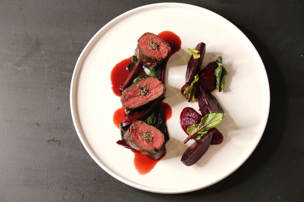 Slow-Roasted Kangaroo with Pepperberry and Beetroot Relish