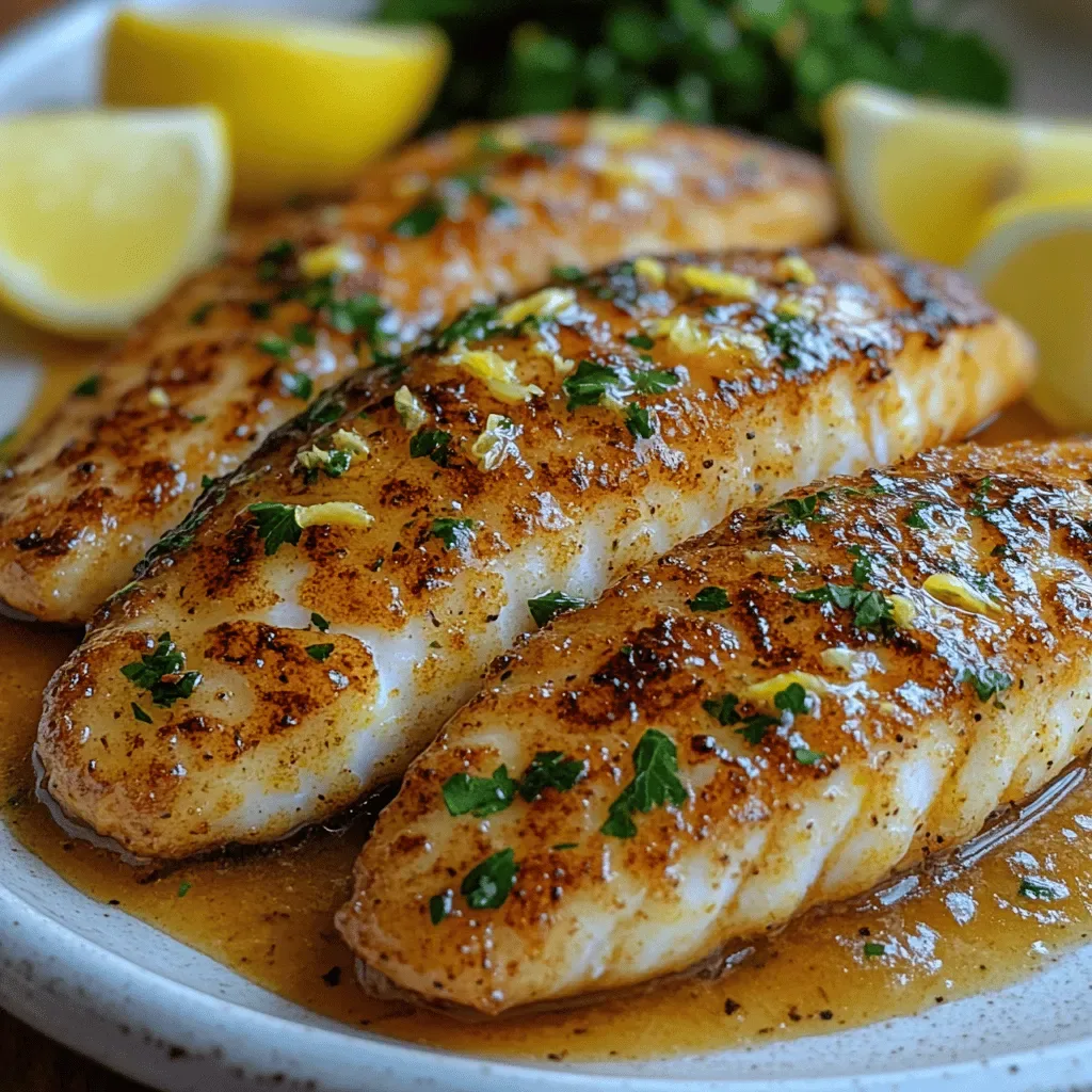Pan-Seared Catfish with Lemon Pepper Butter Sauce